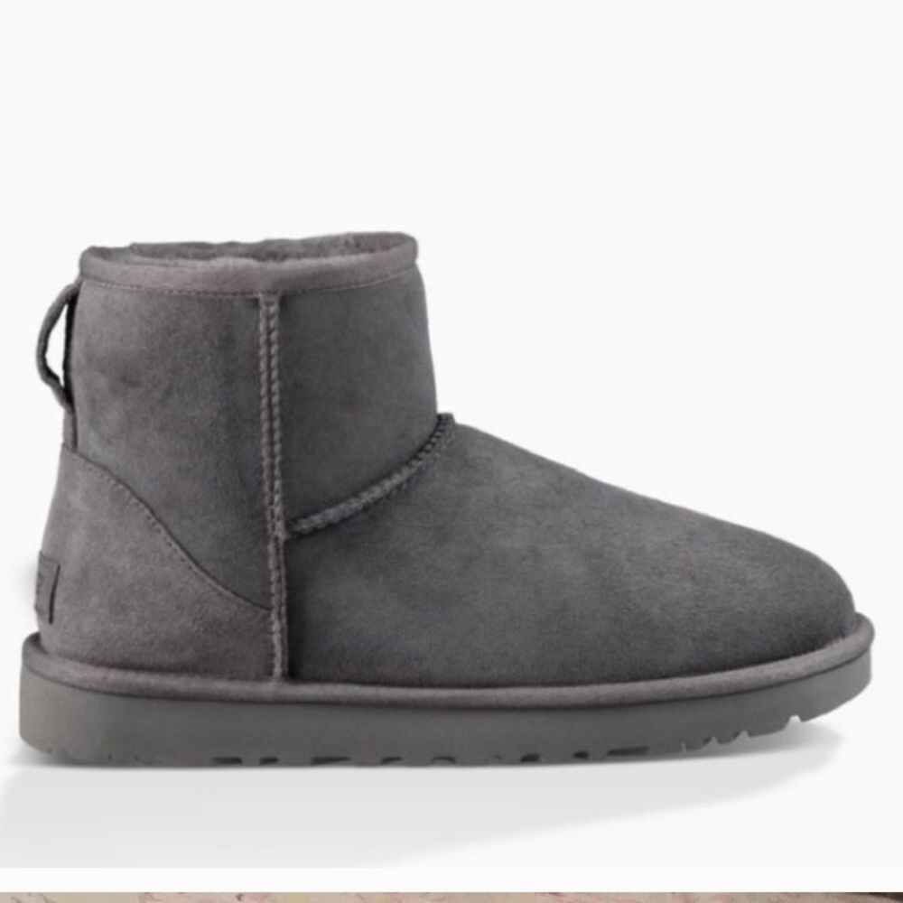 Gray Ugg Mini Boots size 8